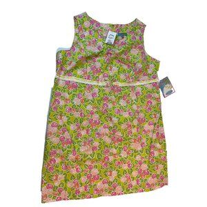 Tahiti Reef Club Women's Mosaic Green Floral Round Neck Dress Size 3X